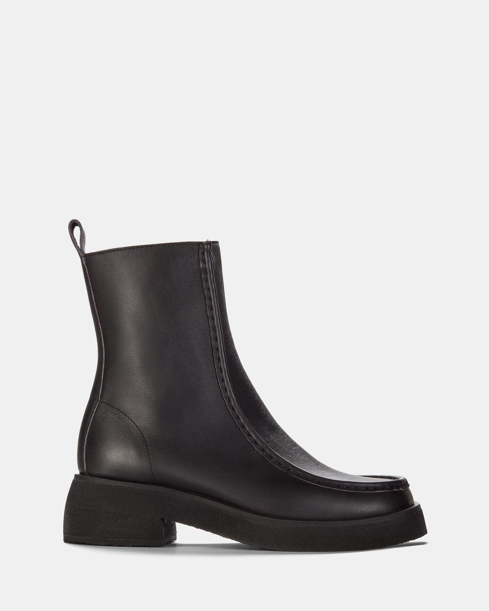 Effery Zip Black Leather