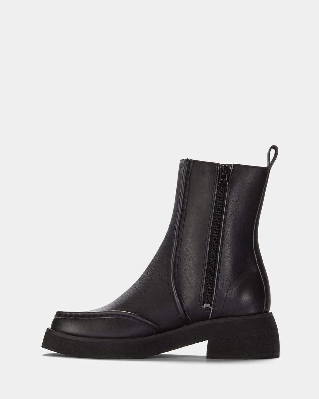 Effery Zip Black Leather