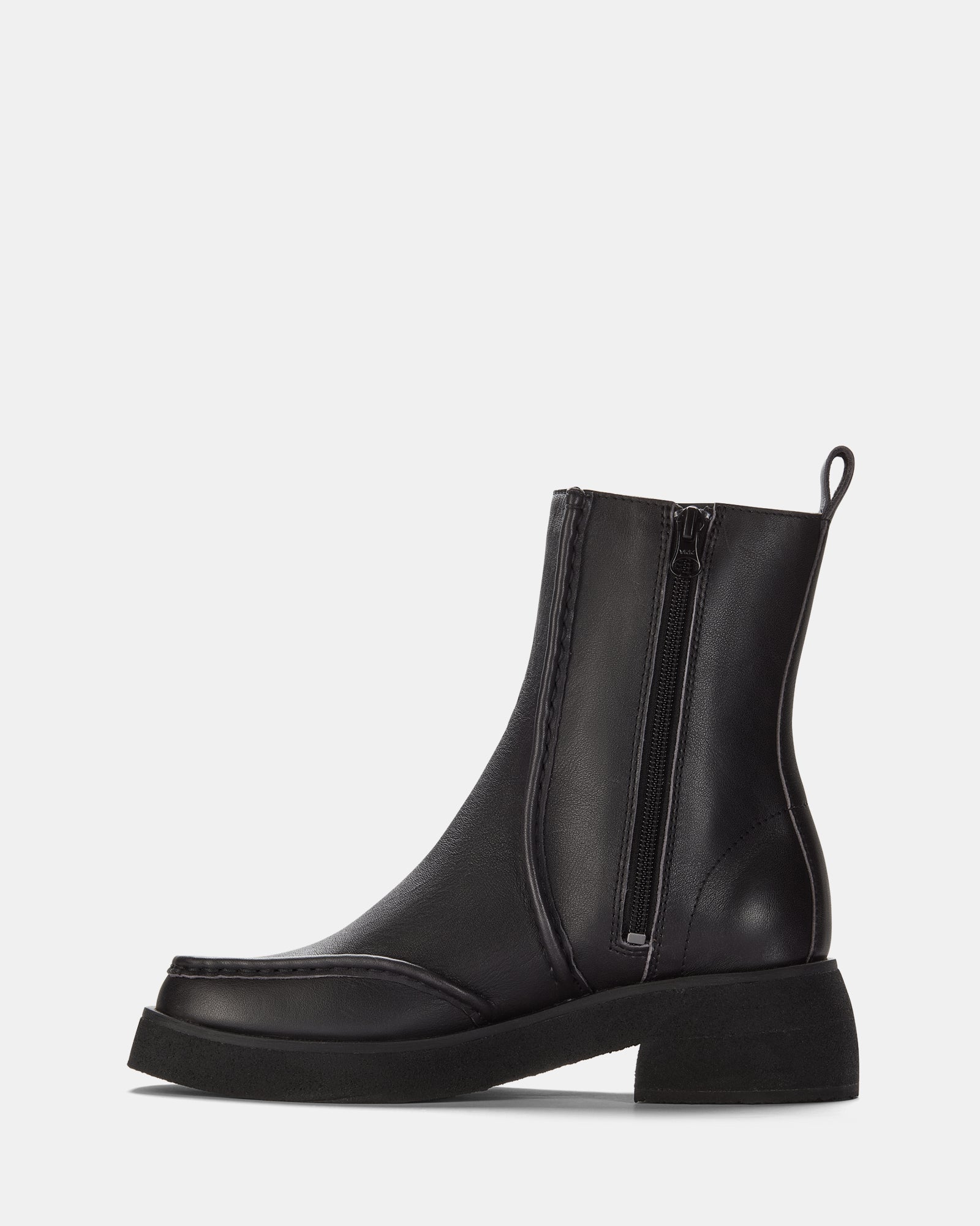 Effery Zip Black Leather