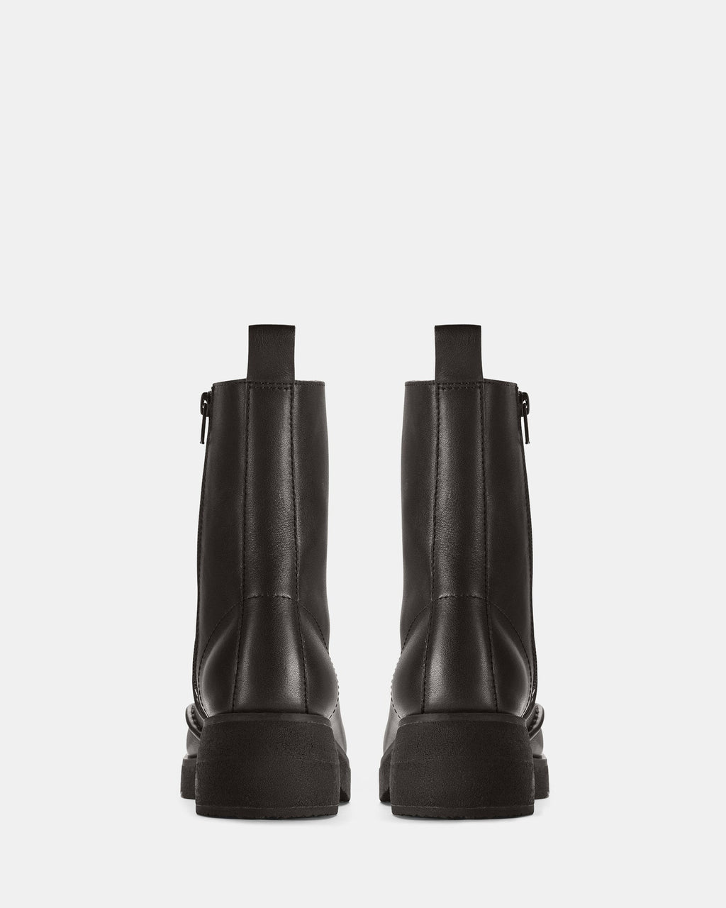 Effery Zip Black Leather