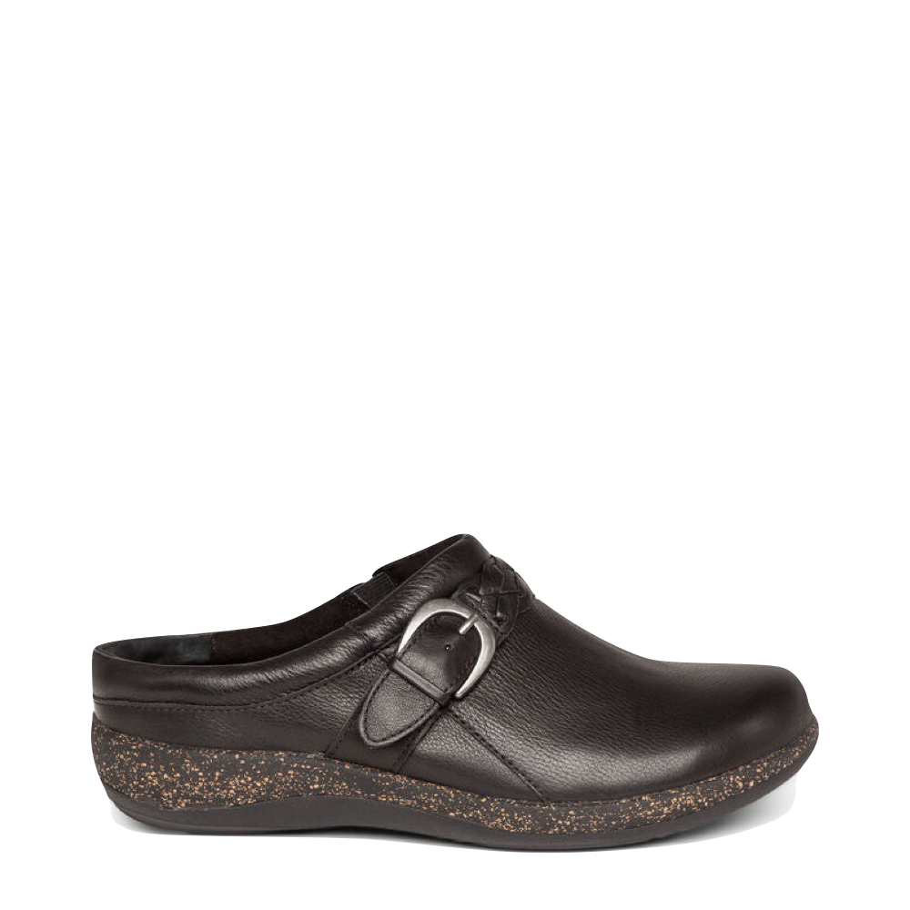 Aetrex Women's Libby Leather Clog in Black