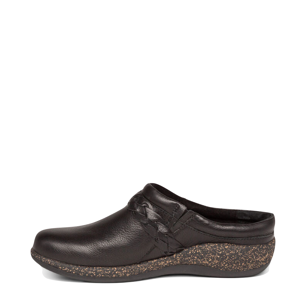 Aetrex Women's Libby Leather Clog in Black