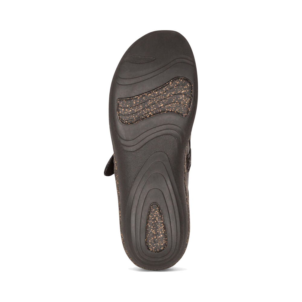 Aetrex Women's Libby Leather Clog in Black